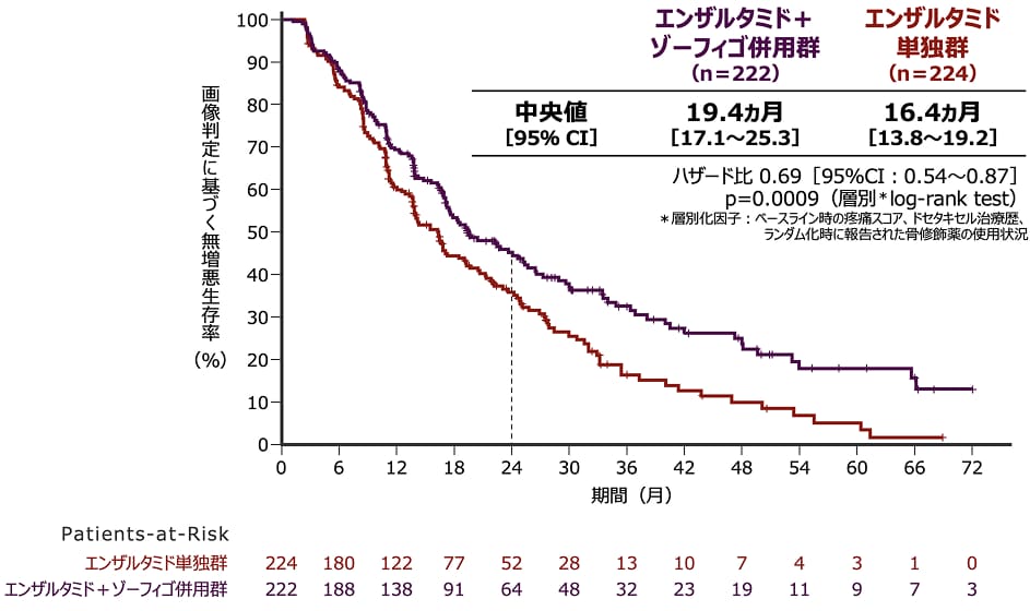 rPFS［主要評価項目、検証的解析結果］